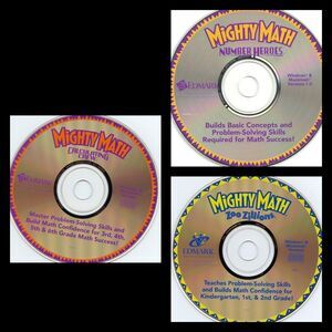 10/$25🦋 Set of Three Edmark Mighty Math Learning CD-ROMs